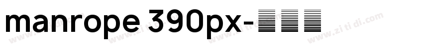 manrope 390px字体转换